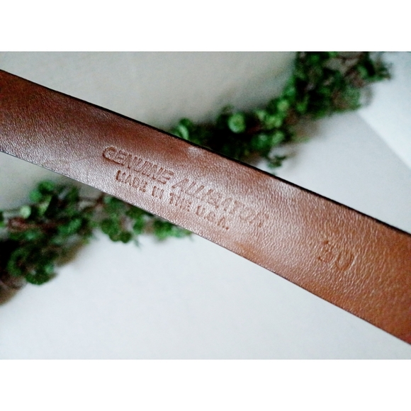 Genuine Alligator Leather Solid Brass Buckle Belt - Black - Picture 8 of 16